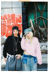 NINETY 로고 크루넥 스웨트