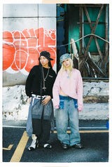 NINETY 로고 크루넥 스웨트