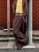 웨스턴 배기 스트라이프 슬랙스