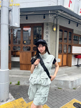 큰 포켓 나일론 조끼