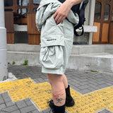 Big Pocket Nylon Pants Half Pants