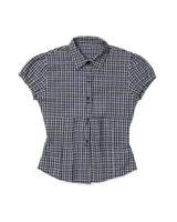Back belt short-sleeved shirt