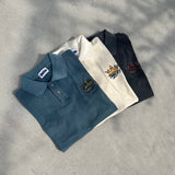 國王徽標色素polo襯衫