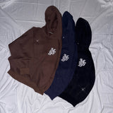 line stone glitter hoodie