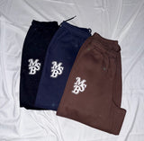 line stone glitter sweat pants