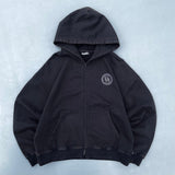 心紋身拉鍊連帽衫