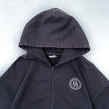 心紋身拉鍊連帽衫