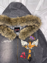 ×Ed Hardy 毛皮牛仔夹克