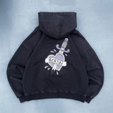 心紋身拉鍊連帽衫