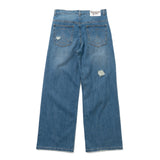 YS Damage Wide Denim