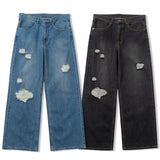 YS Damage Wide Denim