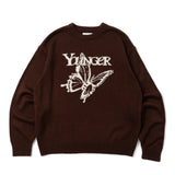 나비 로고 절름발이 니트