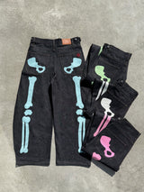 Bone Hand Denim pants (Glow in the Dark)
