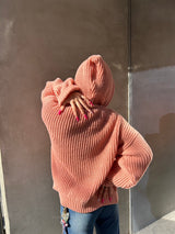 이중 지퍼 니트 까마귀