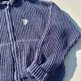 이중 지퍼 니트 까마귀