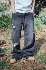 YS Damage Wide Denim