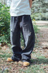 YS Damage Wide Denim