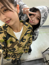 原始迷彩拉鍊連帽衫