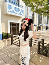 Butterfly logo velour print SS pack set up