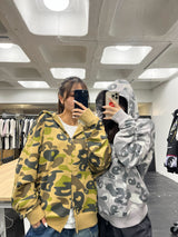 原始迷彩拉鍊連帽衫