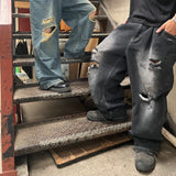 King Logo Damage Buggy Denim