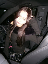 크로스 퍼 오프숄더 티