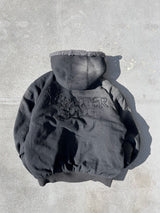 Universal logo boa duck hooded jacket