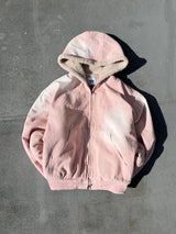 Universal logo boa duck hooded jacket