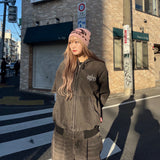 King Logo Vintage Denim Hoodie