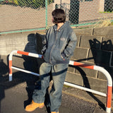 King Logo Vintage Denim Hoodie