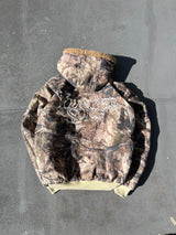 Universal logo boa duck hooded jacket