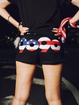 90 標誌美國微短褲