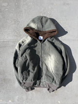Universal logo boa duck hooded jacket