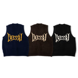 蓬鬆的針織背心