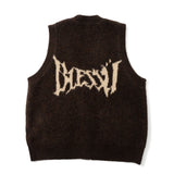 蓬鬆的針織背心