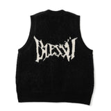 蓬鬆的針織背心