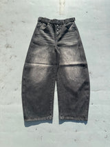 King Logo Slub Denim Buggy Pants