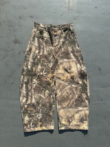 King Logo Slub Denim Buggy Pants