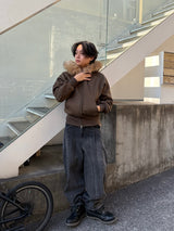 volume fur zip hoodie