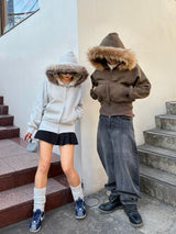 volume fur zip hoodie