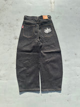 King Logo Slub Denim Buggy Pants