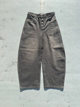 King Logo Slub Denim Buggy Pants