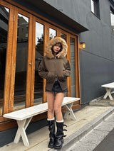 volume fur zip hoodie