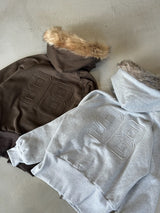 volume fur zip hoodie