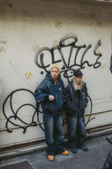 King Logo Vintage Denim Hoodie