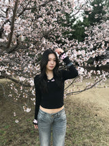 Dot Layered Tulle Top