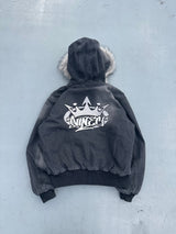 King Logo Slub Denim Far Zip Hoodie
