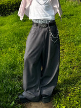 웨스턴 배기 스트라이프 슬랙스