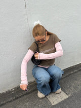 waffle layered long tee