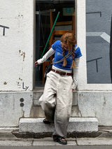 waffle layered long tee